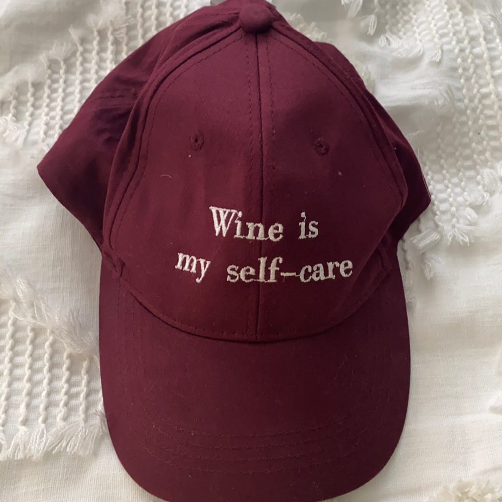 wine is my self care hat
